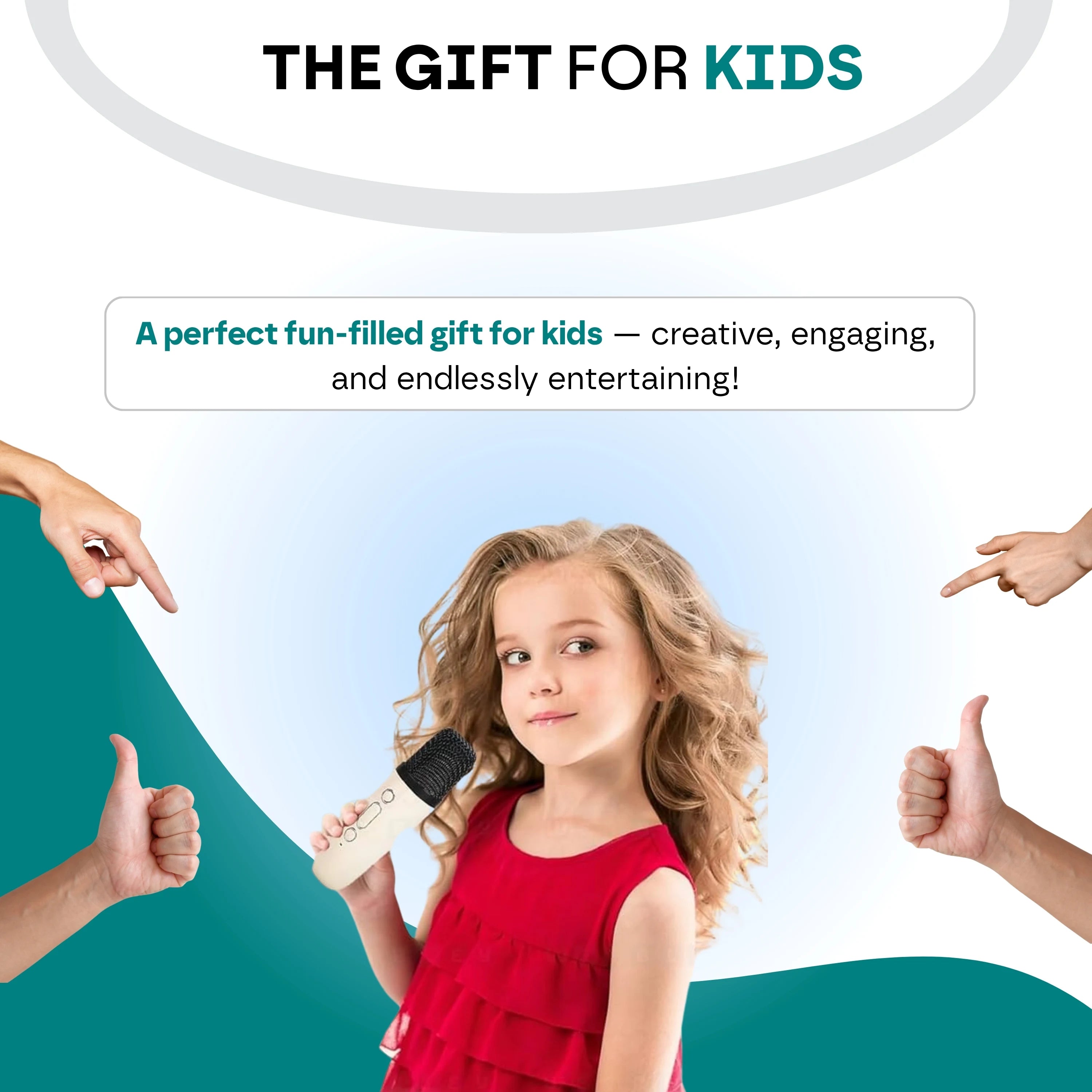 Mini Karaoke Machine β Kids & Adults w/2 Wireless Mics