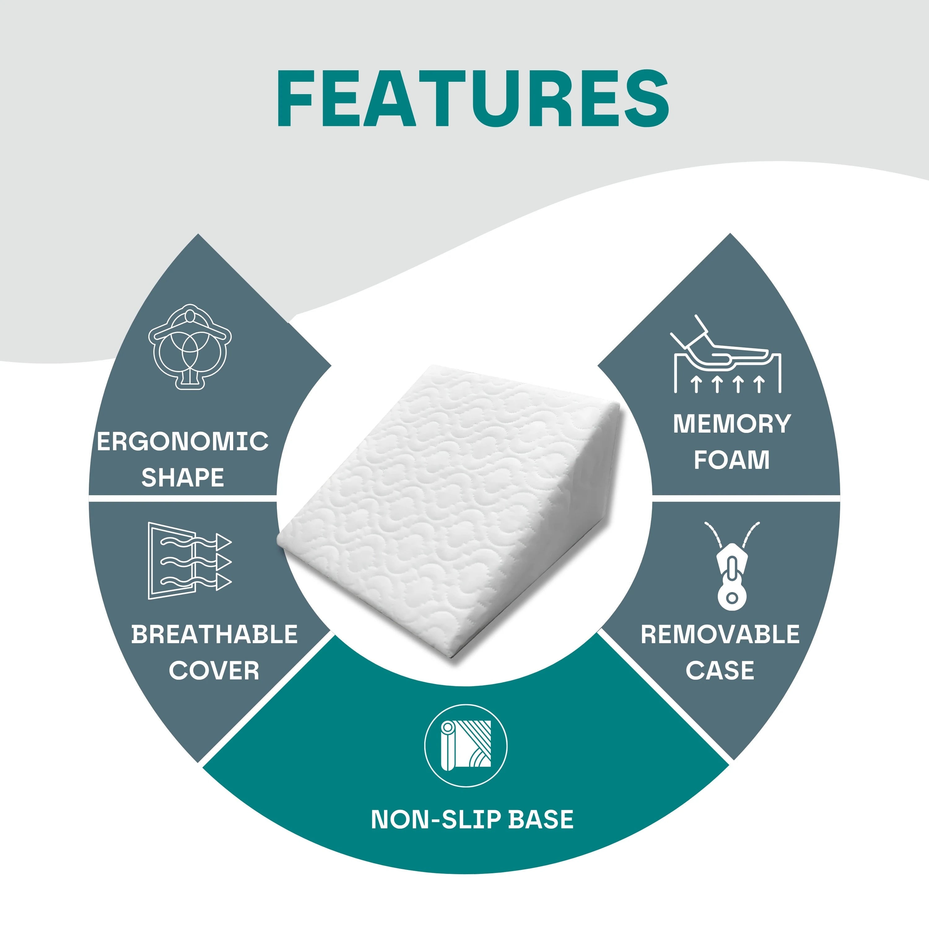 Large Triangle Adult Wedge Pillow – Ultimate Comfort & Support