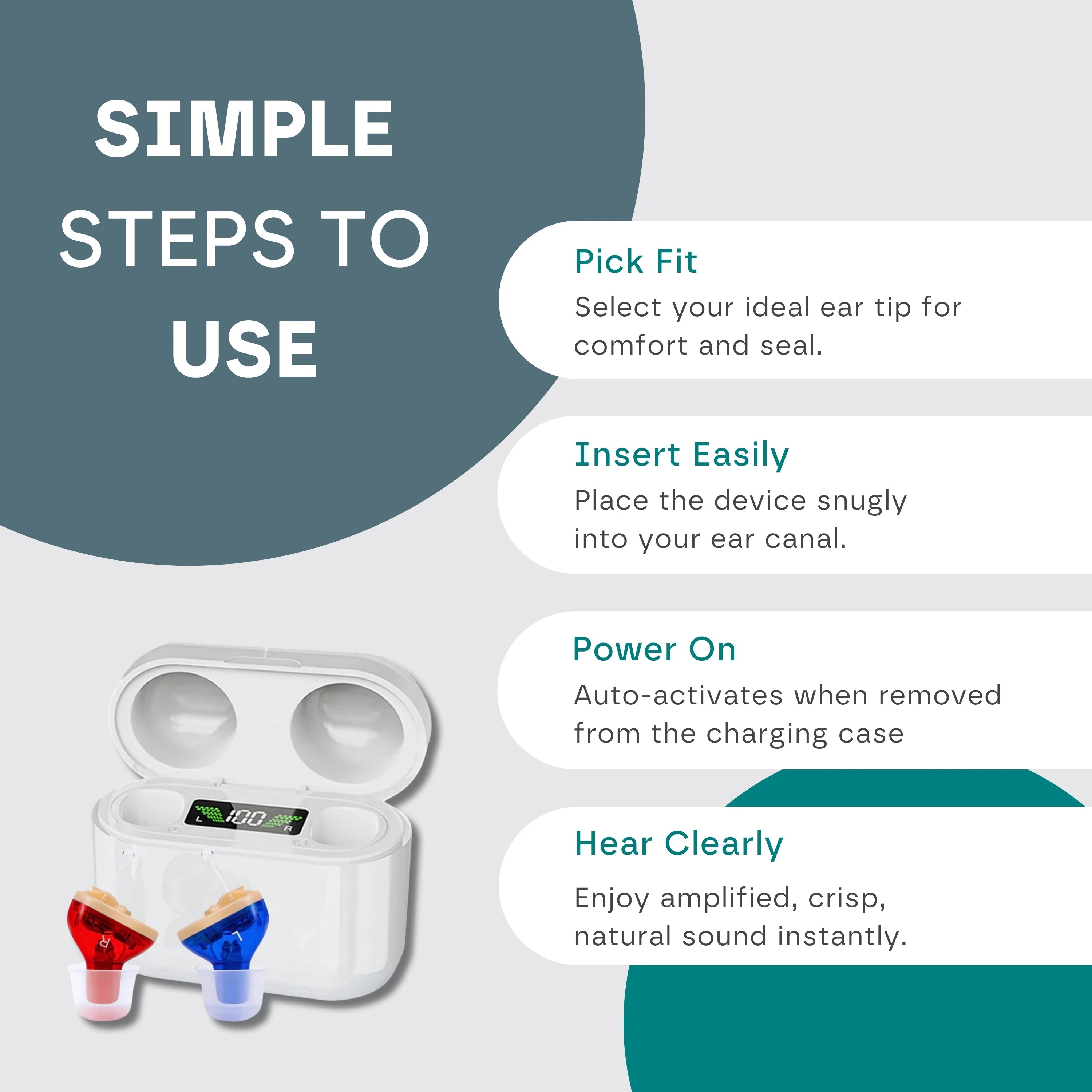 Premium Rechargeable Hearing Aids (In Ear)