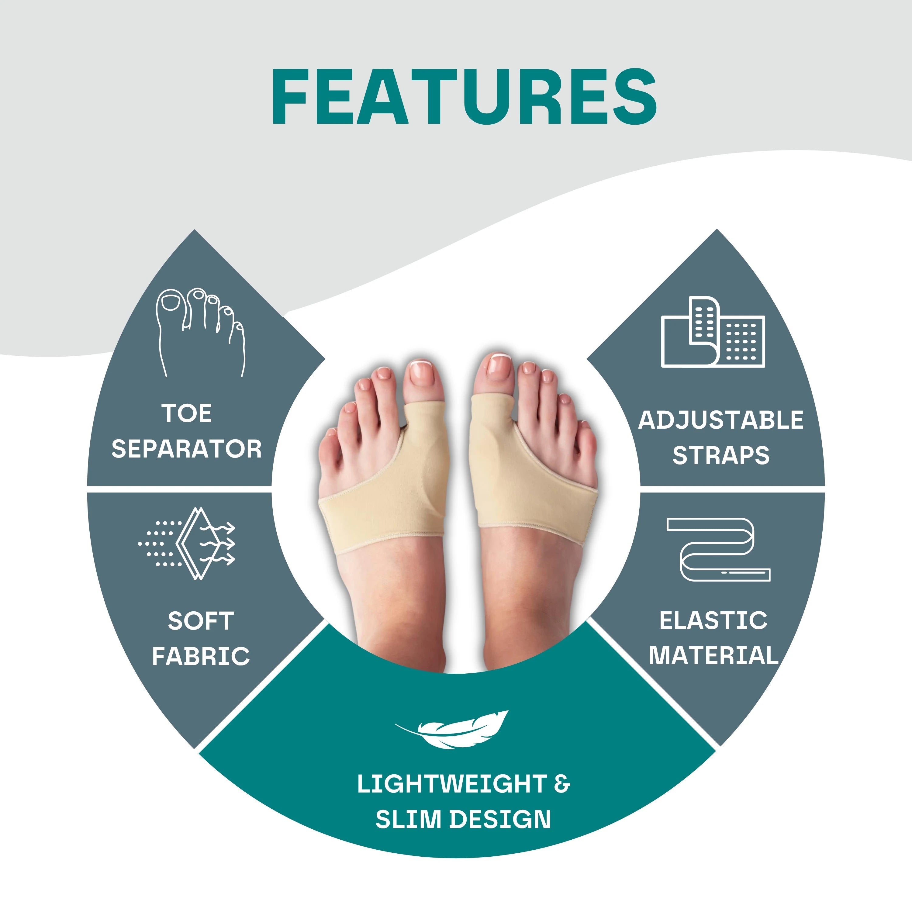Premium Bunion Corrector: 1 Pair (2 Correctors)