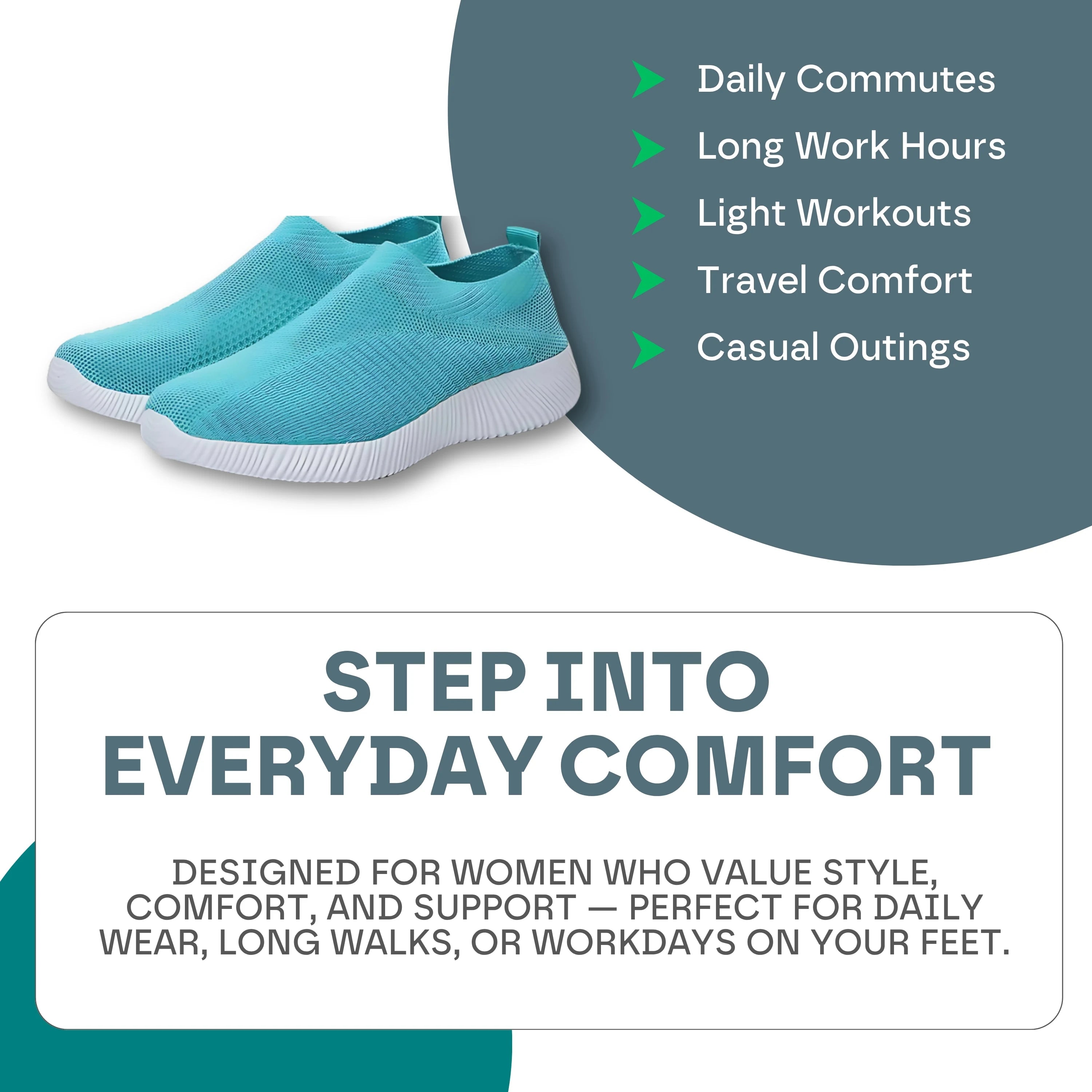 Women’s Orthopedic Slip-On Trainers – Ultimate Comfort & Support