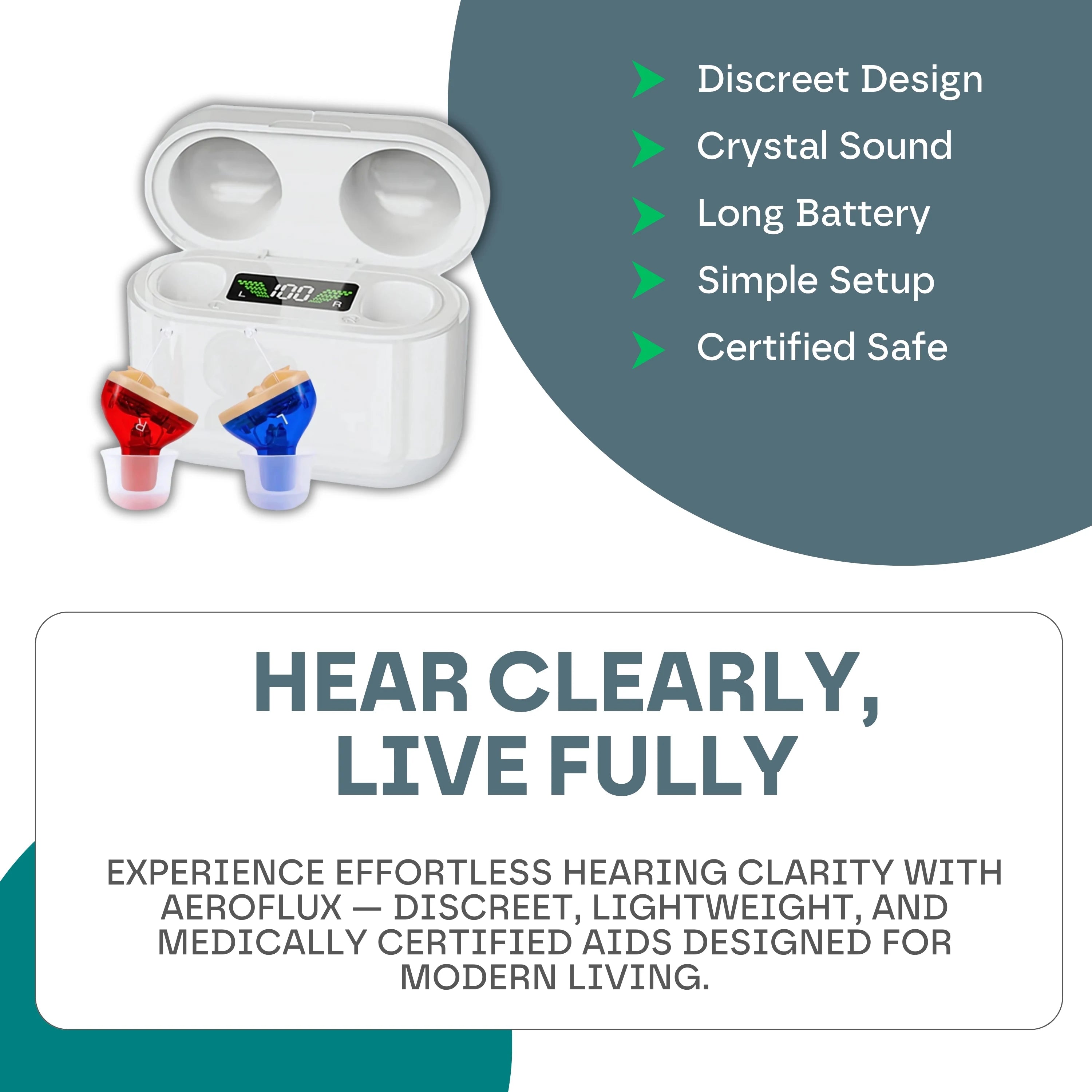 Premium Rechargeable Hearing Aids (In Ear)