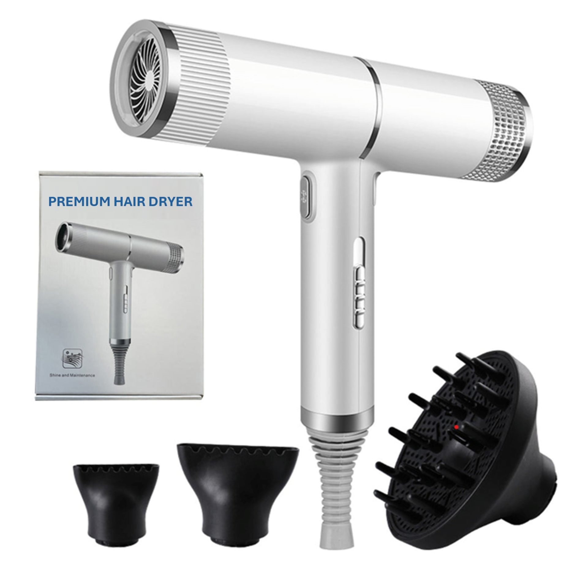 Premium Professional Hair Dryer [Free 1 Year Warranty]