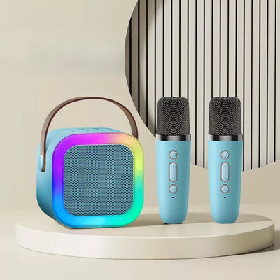 Mini Karaoke Machine – Kids & Adults w/2 Wireless Mics